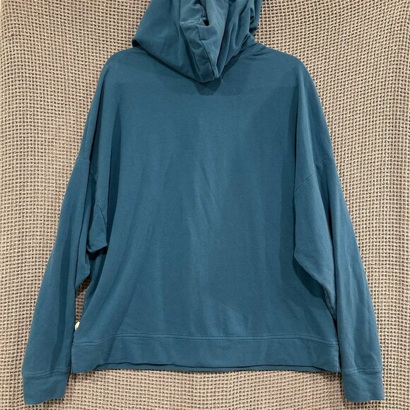 UGG Kyree Micro Terry Hoodie Hooded Sweatshirt Women's Size Large Blue Teal - Picture 2 of 8